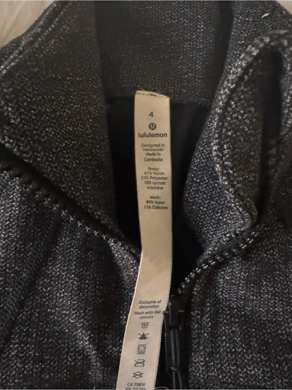 lululemon athletica Charcoal Heather Full-Zip Utility Jacket
